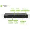 TECHly 4 Port DisplayPort 1.2 KVM  Hub and audio KVM / audio / USB switch Desktop