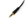 StarTech.com 3.5mm Audio Cable - 10 ft - Slim - M / M - AUX Cable - Male to Male Audio Cable - AUX Cord - Headphone Cable - Auxiliary Cable (MU10MMS) Audiokabel Sort 3m