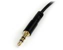 StarTech.com 1 ft. (0.3 m) Right Angle 3.5 mm Audio Cable - 3.5mm Slim Audio Cable - Right Angle - Male/Male - Aux Cable (MU1MMSRA) Audiokabel Sort 30cm