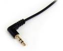 StarTech.com 6 ft Slim 3.5mm to Right Angle Stereo Audio Cable - M/M (MU6MMSRA) Audiokabel Sort 1.8m