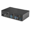 StarTech.com 2 Port DisplayPort KVM  - 4K 60Hz - Single Display - UHD DP 1.2 USB KVM  USB 3.0 Hub & Audio - TAA Compliant KVM / audio / USB switch Desktop