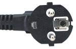 Manhattan Strøm CEE 7/7 (male) - Strøm IEC 60320 C13 Sort 1.8m Strømkabel