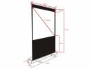 M 16:9 Portable Projection Screen Dlx54"