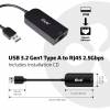 Club 3D Netværksadapter USB 3.2 Gen 1 2.5Gbps Kabling