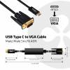 Club 3D CAC-1512 USB-C til VGA aktiv adapterkabel 5m Sort