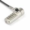 StarTech.com 6.5&rsquo; (2m) Laptop Cable Lock, 4 Digit Combination Laptop/Desktop Security Cable Lock for Wedge Slot Computers/Laptops, Anti-Theft Vinyl-Coated Steel Combo Cable Lock, Portable - Wedge Slot Laptop Lock (LTLOCKNBL) Sikkerhedskabelsl&aring;s