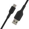 USB-A to USB-C Cable Braided 1M Black