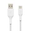 USB-A to USB-C Cable Braided 1M White