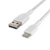 USB-A to USB-C Cable Braided 1M White