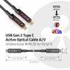 Club 3D USB 3.2 Gen 2 USB Type-C kabel 20m Sort