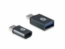Conceptronic USB-C OTG Adapter, USB-C to USB-A and USB-C to Micro USB - 2-Pack