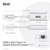 Club 3D Netværksadapter USB-C 3.2 Gen 1 1Gbps Kabling