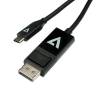 V7 24 pin USB-C han -> 20 pin DisplayPort han 2 m Sort