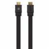 Manhattan HDMI Cable with Ethernet (Flat), 4K@60Hz (Premium High Speed), 10m, Male to Male, Black, Ultra HD 4k x 2k, Fully Shielded, Gold Plated Contacts, Lifetime Warranty, Polybag HDMI-kabel med Ethernet 10m Sort