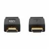 Manhattan HDMI Cable with Ethernet (Flat), 4K@60Hz (Premium High Speed), 10m, Male to Male, Black, Ultra HD 4k x 2k, Fully Shielded, Gold Plated Contacts, Lifetime Warranty, Polybag HDMI-kabel med Ethernet 10m Sort