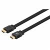 Manhattan HDMI Cable with Ethernet (Flat), 4K@60Hz (Premium High Speed), 5m, Male to Male, Black, Ultra HD 4k x 2k, Fully Shielded, Gold Plated Contacts, Lifetime Warranty, Polybag HDMI-kabel med Ethernet 5m Sort