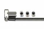 Kensington Universal 3-in-1 Keyed Laptop Lock - Standard Keyed Sikkerhedskabelsl&aring;s