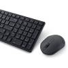 DELL KM555 tastatur Mus inkluderet Universel RF tr&aring;dl&oslash;s + Bluetooth QWERTY Russisk Sort