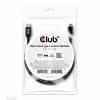Club 3D USB 2.0 / USB 3.0 / USB 3.2 Gen 1 USB Type-C kabel 1m Sort