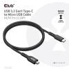 Club 3D USB 2.0 / USB 3.0 / USB 3.2 Gen 1 USB Type-C kabel 1m Sort