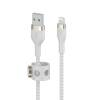 Belkin CHARGE USB-A LTG Braided Sil 1M W