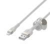 Belkin CHARGE USB-A LTG Braided Sil 1M W