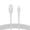 Belkin CHARGE USB-A LTG Braided Sil 1M W