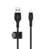 Belkin CHARGE USB-A LTG Braided Sil 3M B