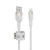 Belkin CHARGE USB-A LTG Braided Sil 3M W