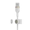 Belkin CHARGE USB-A LTG Braided Sil 3M W