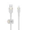 Belkin CHARGE USB-A LTG Braided Sil 3M W