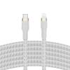 Belkin CHARGE USB-C LTG Braided Sil 2M W