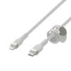 Belkin CHARGE USB-C LTG Braided Sil 2M W