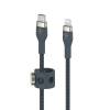 Belkin CHARGE USB-C LTG Braided Sil 1M B