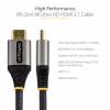 StarTech.com 6ft (2m) HDMI 2.1 Cable, Certified Ultra High Speed HDMI Cable 48Gbps, 8K 60Hz/4K 120Hz HDR10+ eARC, Ultra HD 8K HDMI Cable / Cord w/TPE Jacket, For UHD Monitor/TV/Display - Dolby Vision/Atmos, DTS-HD (HDMM21V2M) HDMI-kabel med Ethernet 2m So