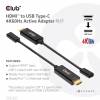 Club 3D CAC-1333 HDMI til USB-C adapterkabel Sort