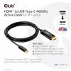 Club 3D CAC-1334 DisplayPort 1.2 til HDMI adapterkabel 1.8m Sort