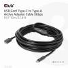Club 3D USB 3.1 Gen 1 USB Type-C kabel 10m Sort