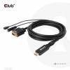 Club 3D Videoadapterkabel HDMI / VGA / audio 2m Sort