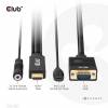 Club 3D Videoadapterkabel HDMI / VGA / audio 2m Sort