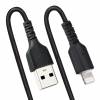 StarTech.com 50cm (20in) USB to Lightning Cable, MFi Certified, Coiled iPhone Charger Cable, Black, Durable and Flexible TPE Jacket Aramid Fiber, Heavy Duty Coil Charging Cable - Rugged USB Lightning Cable (RUSB2ALT50CMBC) Lightning-kabel 50cm