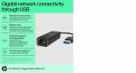 HP Netværksadapter SuperSpeed USB 3.0 1Gbps Kabling