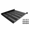 StarTech.com 1U Server Rack Shelf - Universal Vented Rack Mount Cantilever Tray for 19 Network Equipment Rack & Cabinet - Durable Design - Weight Capacity 55lb/25kg - 20 Deep Shelf, Black(SHELF-1U-20-FIXED-V) Rackhylde Sort