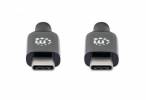 Manhattan USB-C to USB-C Cable, 5m, Active, Male to Male, Black, 10 Gbps (USB 3.2 Gen2 aka USB 3.1), 3A (fast charging), SuperSpeed+ USB, Lifetime Warranty, Polybag USB Type-C kabel 5m Sort
