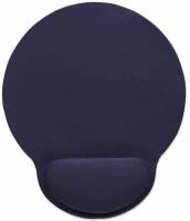 Manhattan Wrist-Rest Gel Mouse Mat/Pad, 241 x 203 x 40 mm, non slip base, Blue, Lifetime Warranty, Card Retail Packaging Musem&aring;tte med h&aring;ndledsst&oslash;tte