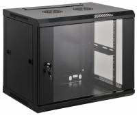 Intellinet Network Cabinet, Wall Mount (Standard), 20U, Usable Depth 500mm/Width 540mm, Black, Assembled, Max 60kg, Metal & Glass Door, Back Panel, Removeable Sides,Suitable also for use on desk or floor,19,Parts for wall install (eg screws/rawl plugs) n
