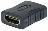 Manhattan HDMI Coupler, 4K@60Hz (Premium High Speed), Female to Female, Straight Connection, Black, Ultra HD 4k x 2k, Fully Shielded, Gold Plated Contacts, Lifetime Warranty, Polybag HDMI-kobling