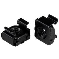 StarTech.com M6 Cage Nuts - 50 Pack, Black - M6 Mounting Cage Nuts for Server Rack & Cabinet (CABCAGENUT6B) Burm&oslash;trik Sort