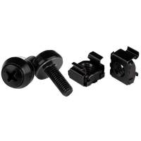 StarTech.com M5 Cage Nuts and Screw - 12 mm Rack Screws and Cage Nuts - 50 Pack - Black - Replacement Serve Rack Screws (CABSCREWM5B) Skruer og m&oslash;trikker for rack Sort