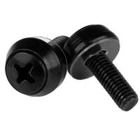 StarTech.com M5 x 12mm - Screws - 50 Pack, Black - M5 Mounting Screws for Server Rack & Cabinet (CABSCREWSB) Skrues&aelig;t Sort